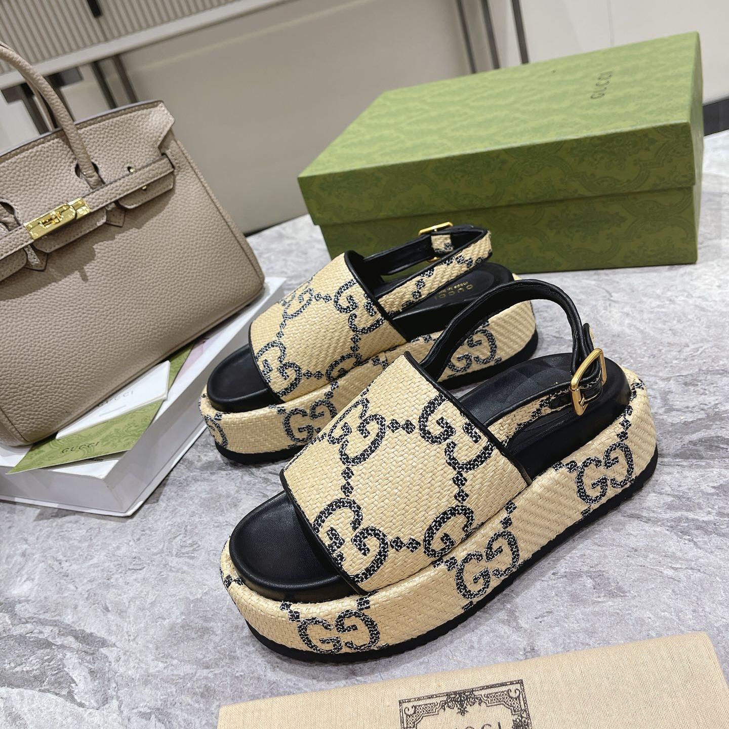 Gucci GG Platform Sandal - DopestKickz