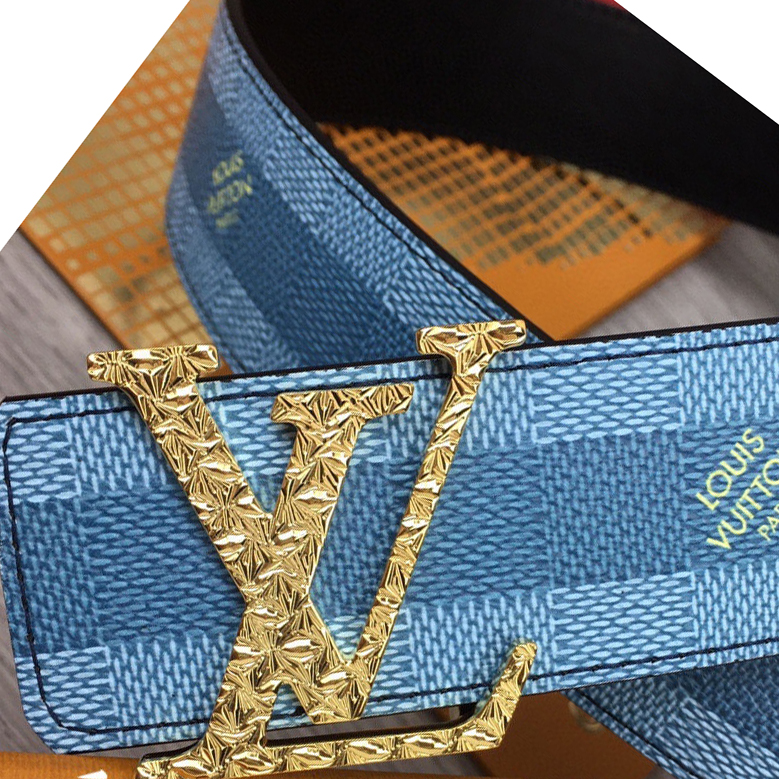 Louis Vuitton LV Initiales Damier Stripes 40mm Reversible Belt  - DopestKickz