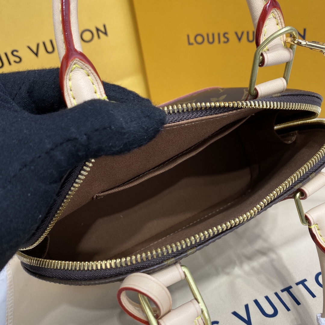 Louis Vuitton Alma BB Monogram Canvas Handbag (23.5-17.5-11.5cm)     M53152 - DopestKickz