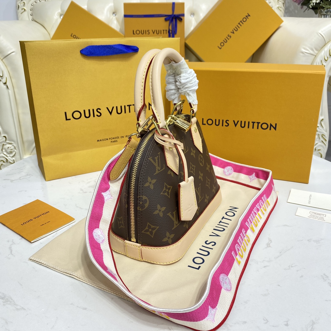 Louis Vuitton Alma BB Monogram Canvas Handbag (23.5-17.5-11.5cm)     M53152 - DopestKickz