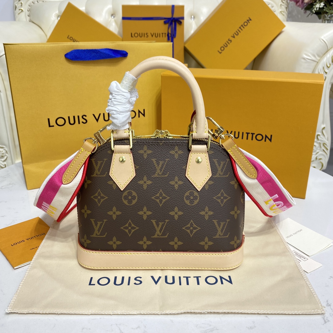 Louis Vuitton Alma BB Monogram Canvas Handbag (23.5-17.5-11.5cm)     M53152 - DopestKickz