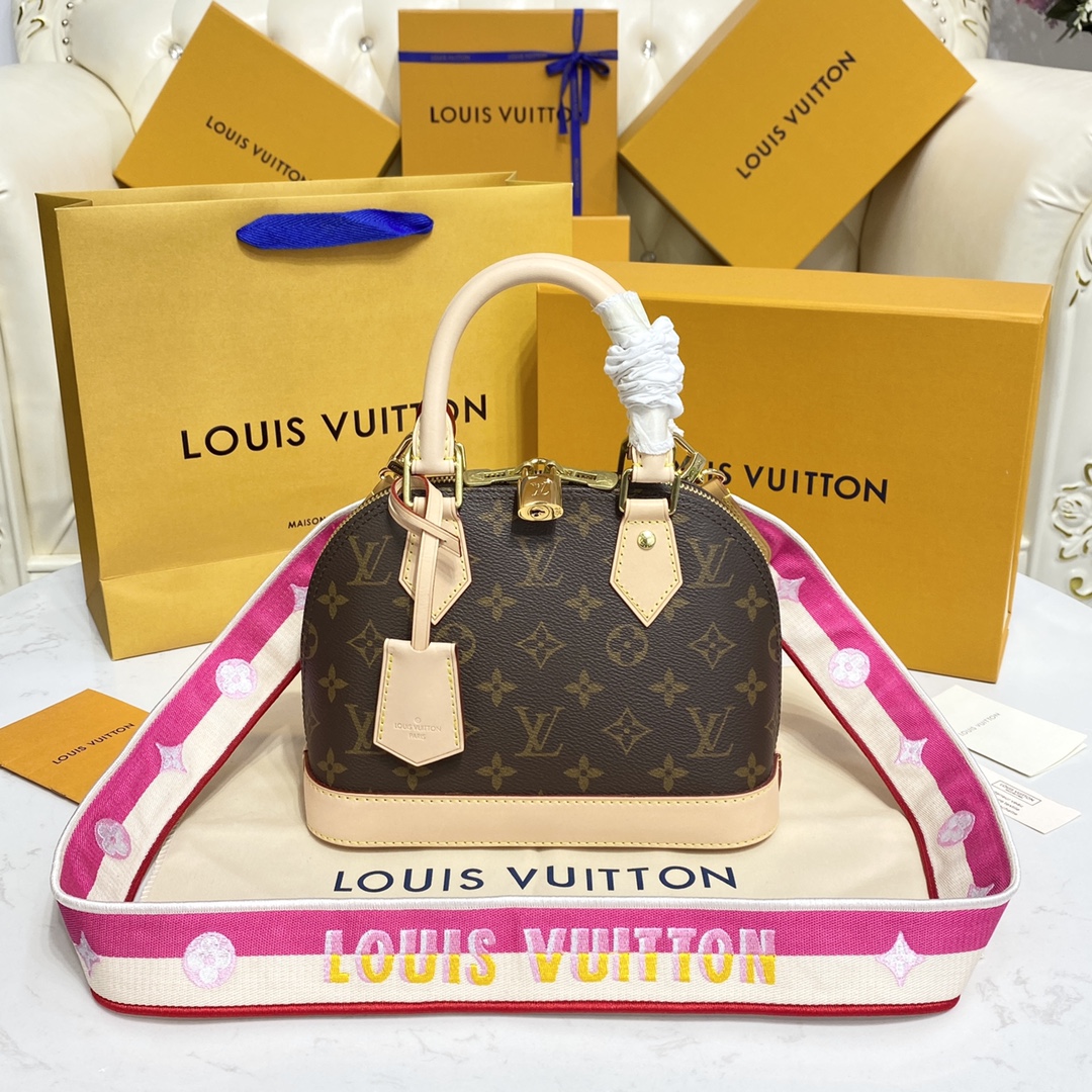 Louis Vuitton Alma BB Monogram Canvas Handbag (23.5-17.5-11.5cm)     M53152 - DopestKickz