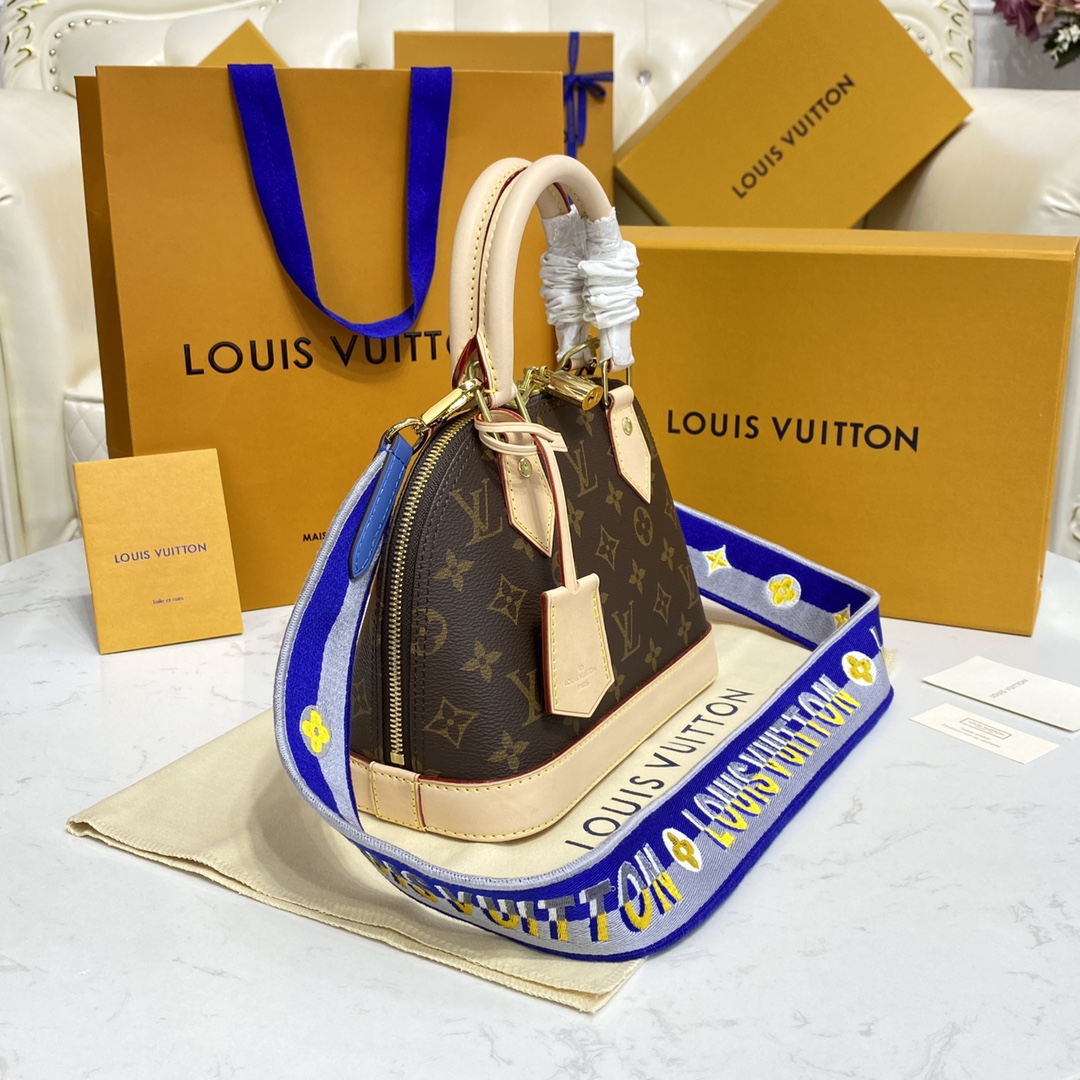Louis Vuitton Alma BB Monogram Canvas Handbag (23.5-17.5-11.5cm)     M53152 - DopestKickz