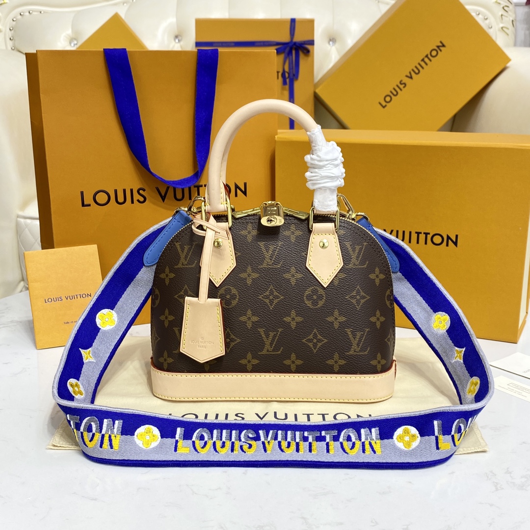 Louis Vuitton Alma BB Monogram Canvas Handbag (23.5-17.5-11.5cm)     M53152 - DopestKickz