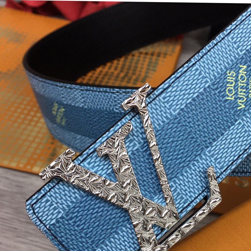 Louis Vuitton LV Initiales Damier Stripes 40mm Reversible Belt  - DopestKickz