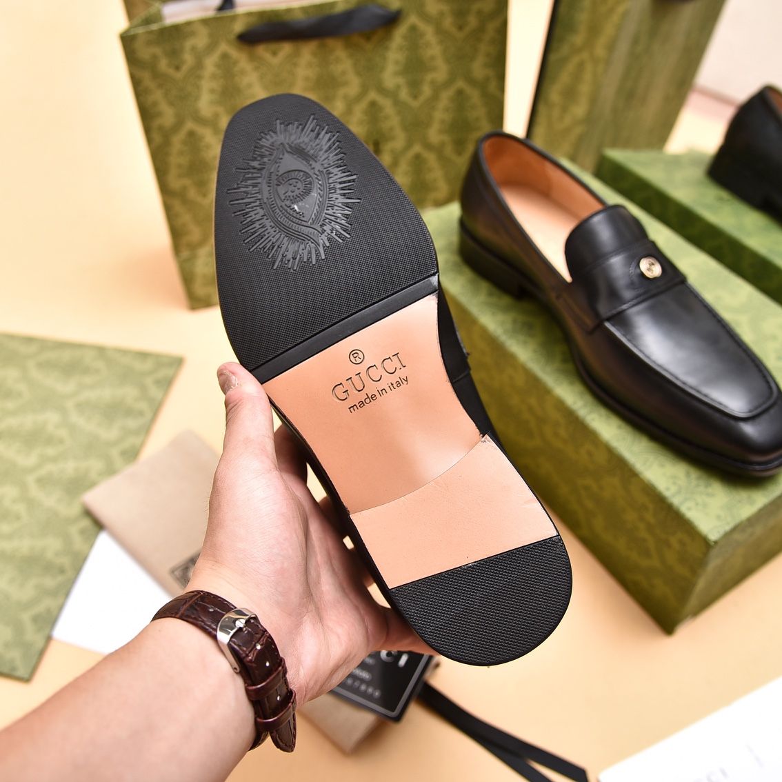 Gucci Men's Loafer With Interlocking G - DopestKickz