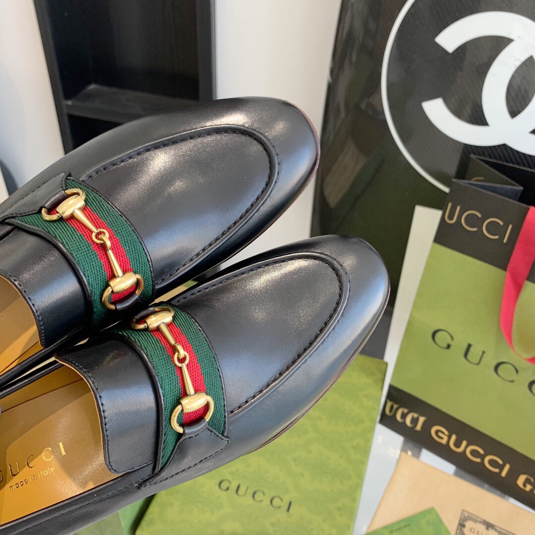 Gucci Loafer With Horsebit And Web - DopestKickz