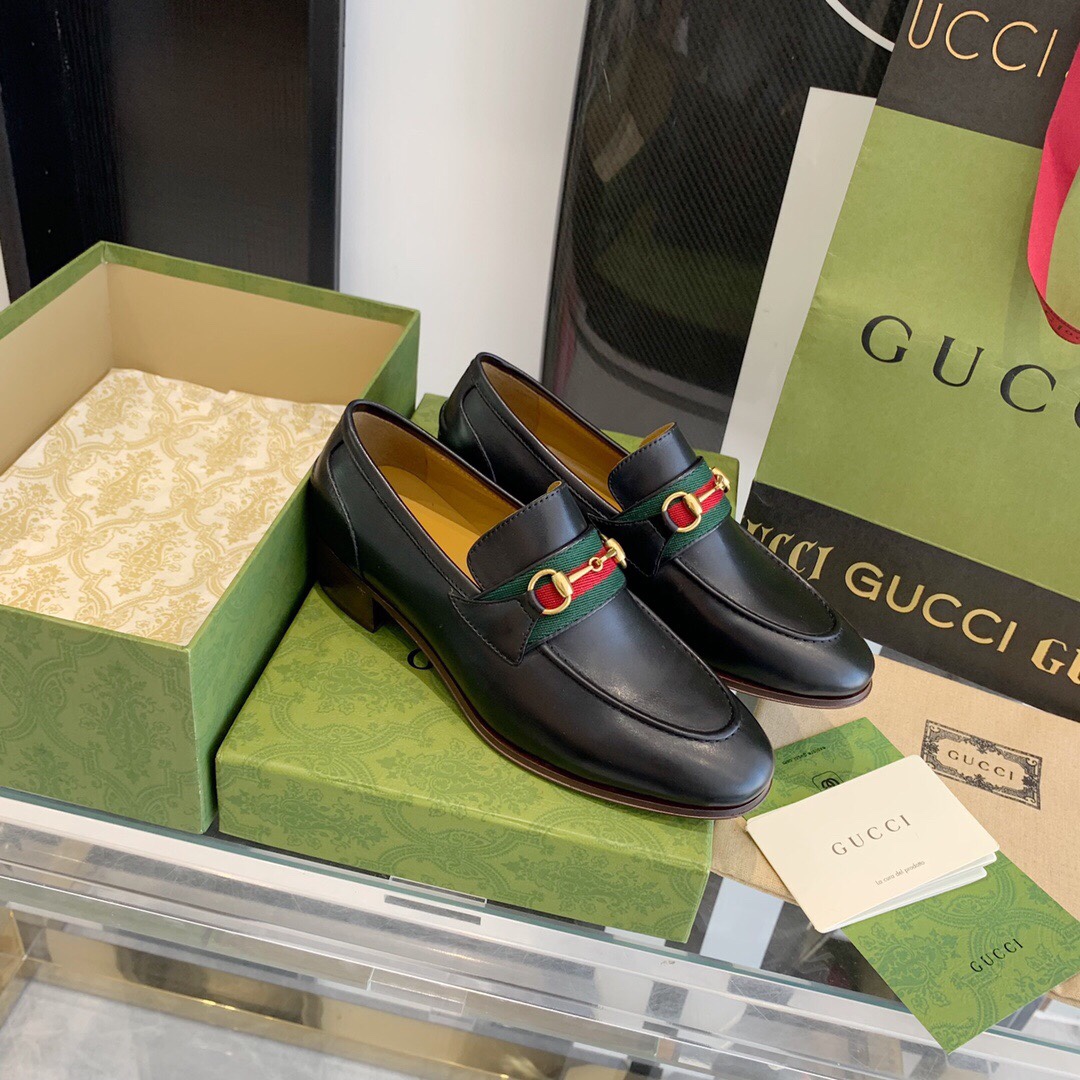Gucci Loafer With Horsebit And Web - DopestKickz