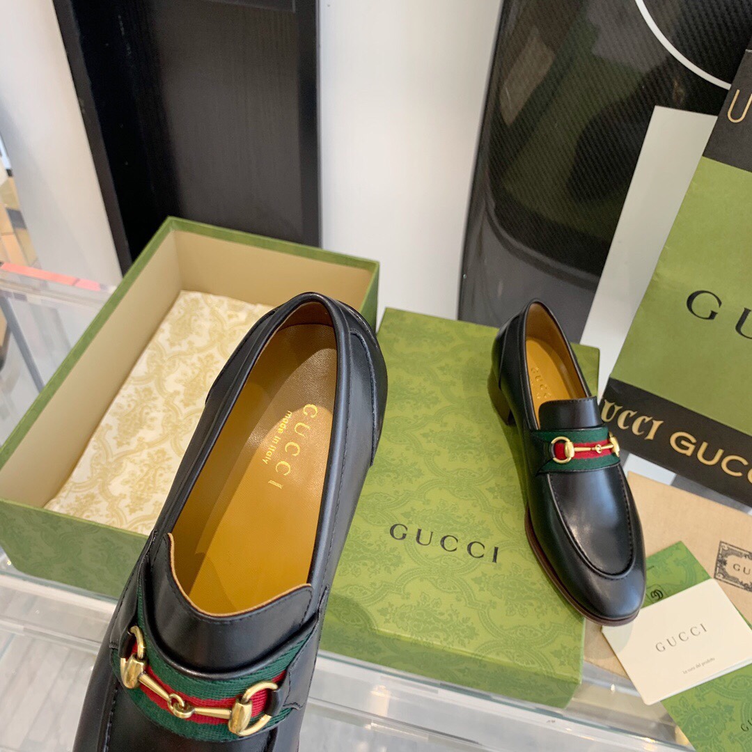 Gucci Loafer With Horsebit And Web - DopestKickz