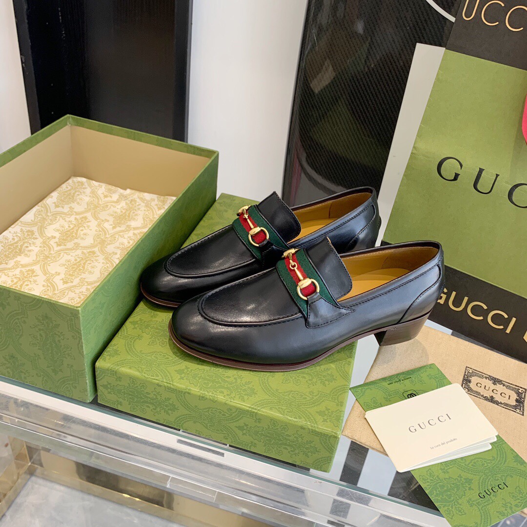 Gucci Loafer With Horsebit And Web - DopestKickz