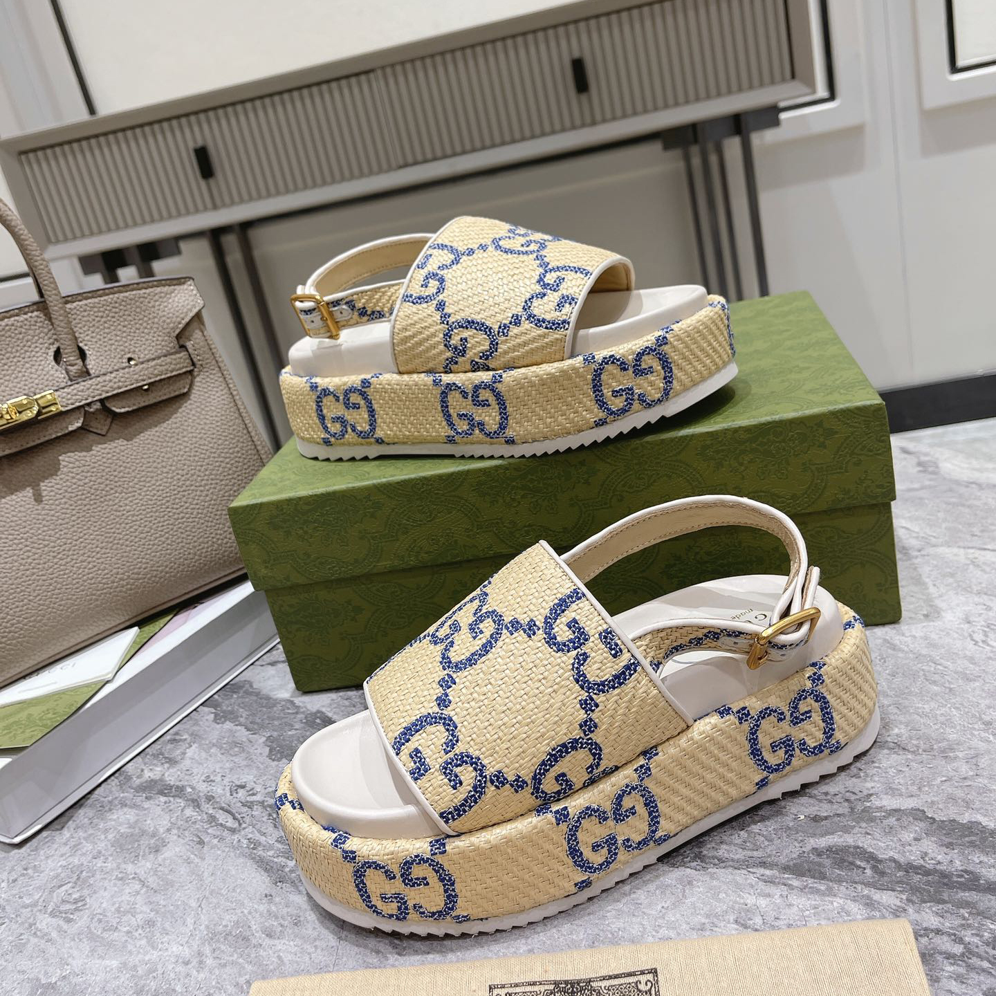 Gucci GG Platform Sandal - DopestKickz