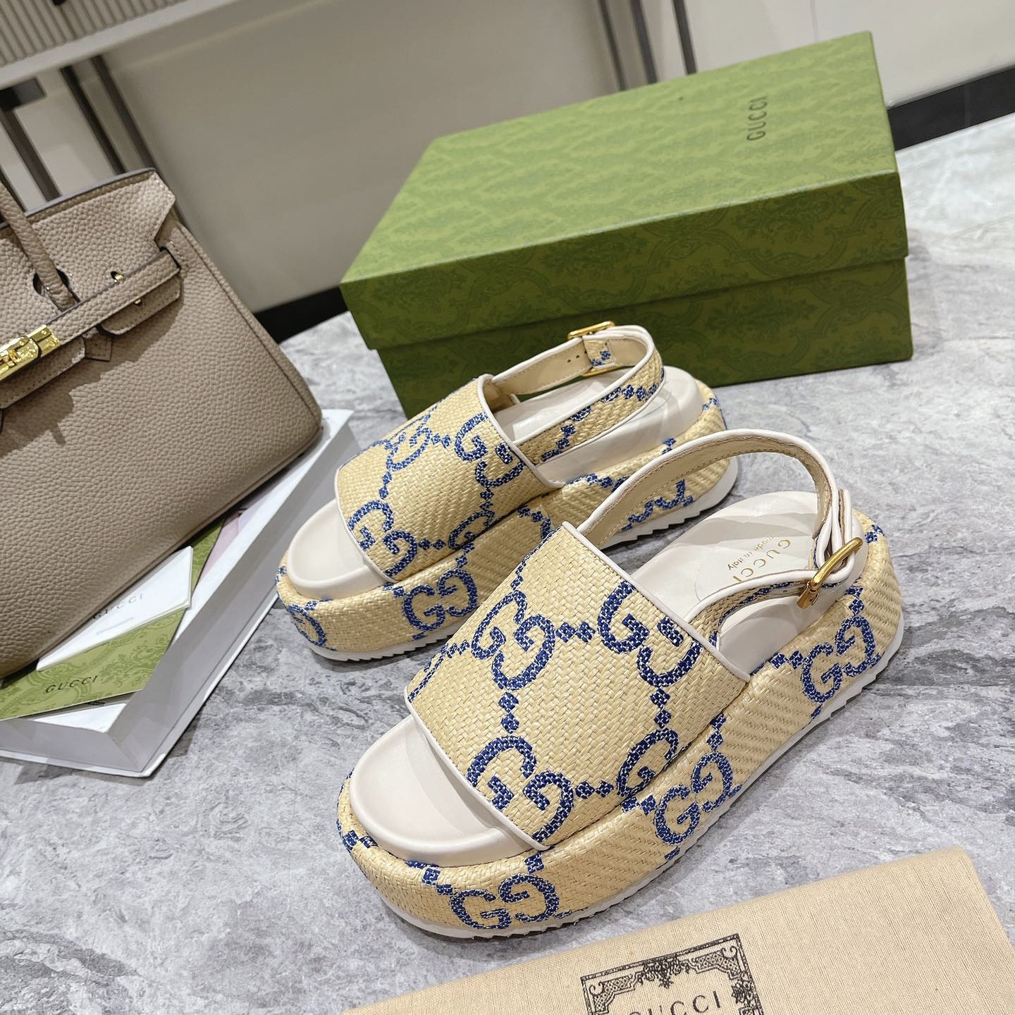 Gucci GG Platform Sandal - DopestKickz