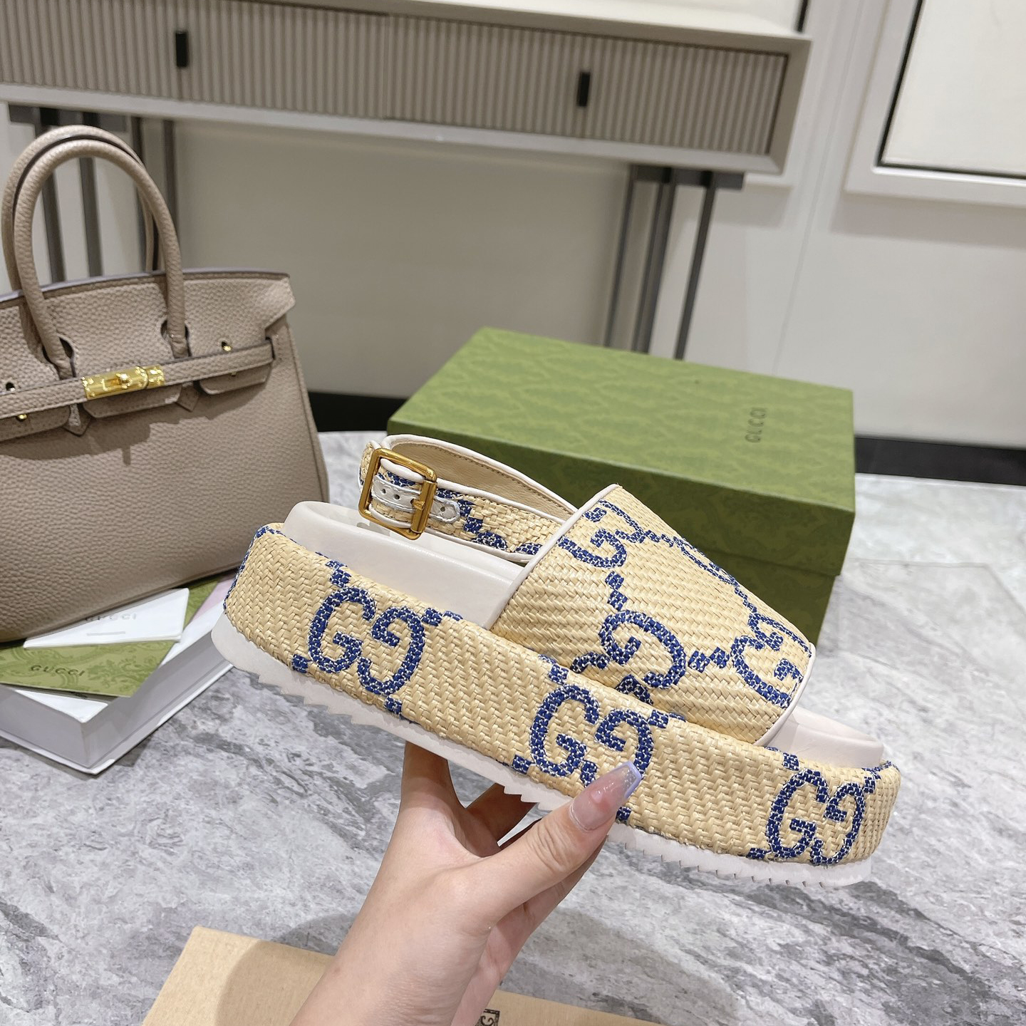 Gucci GG Platform Sandal - DopestKickz