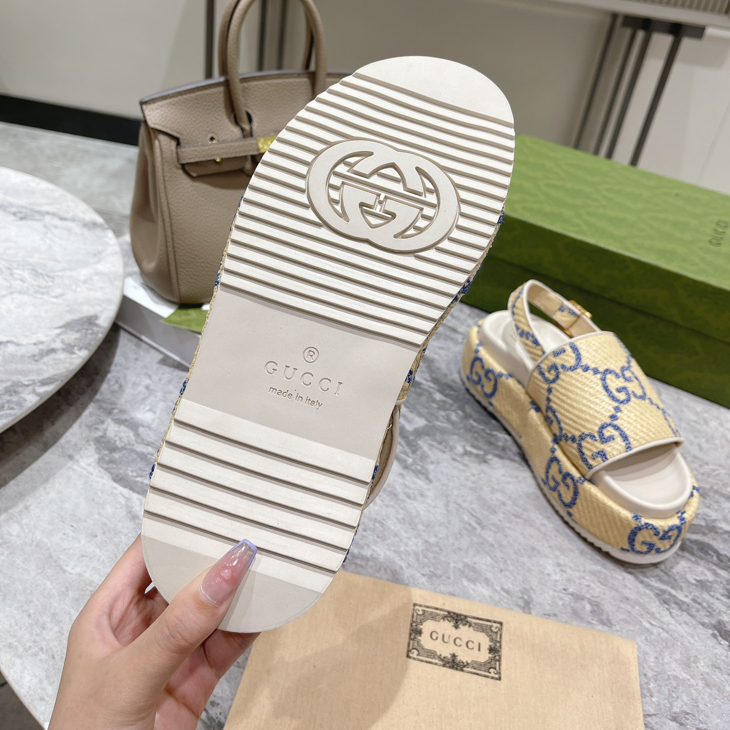 Gucci GG Platform Sandal - DopestKickz