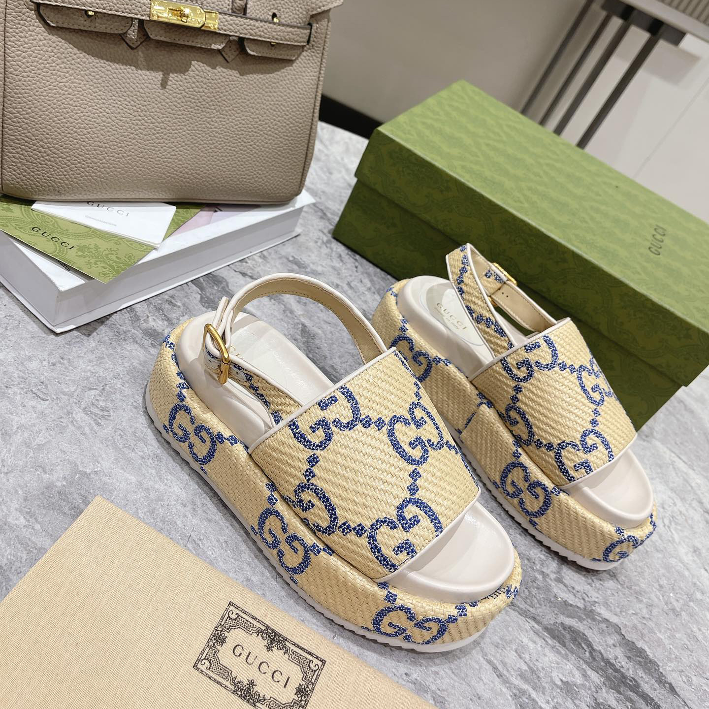 Gucci GG Platform Sandal - DopestKickz