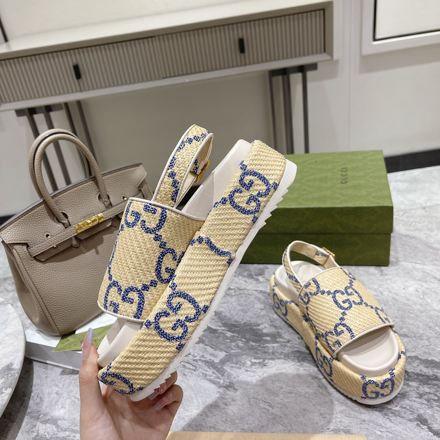 Gucci GG Platform Sandal - DopestKickz