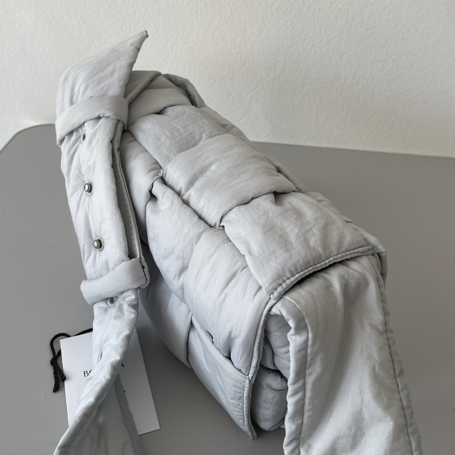 Bottega Veneta Padded Tech Cassette Padded Intreccio Nylon Cross-Body Bag(30-15-7.5cm) - DopestKickz