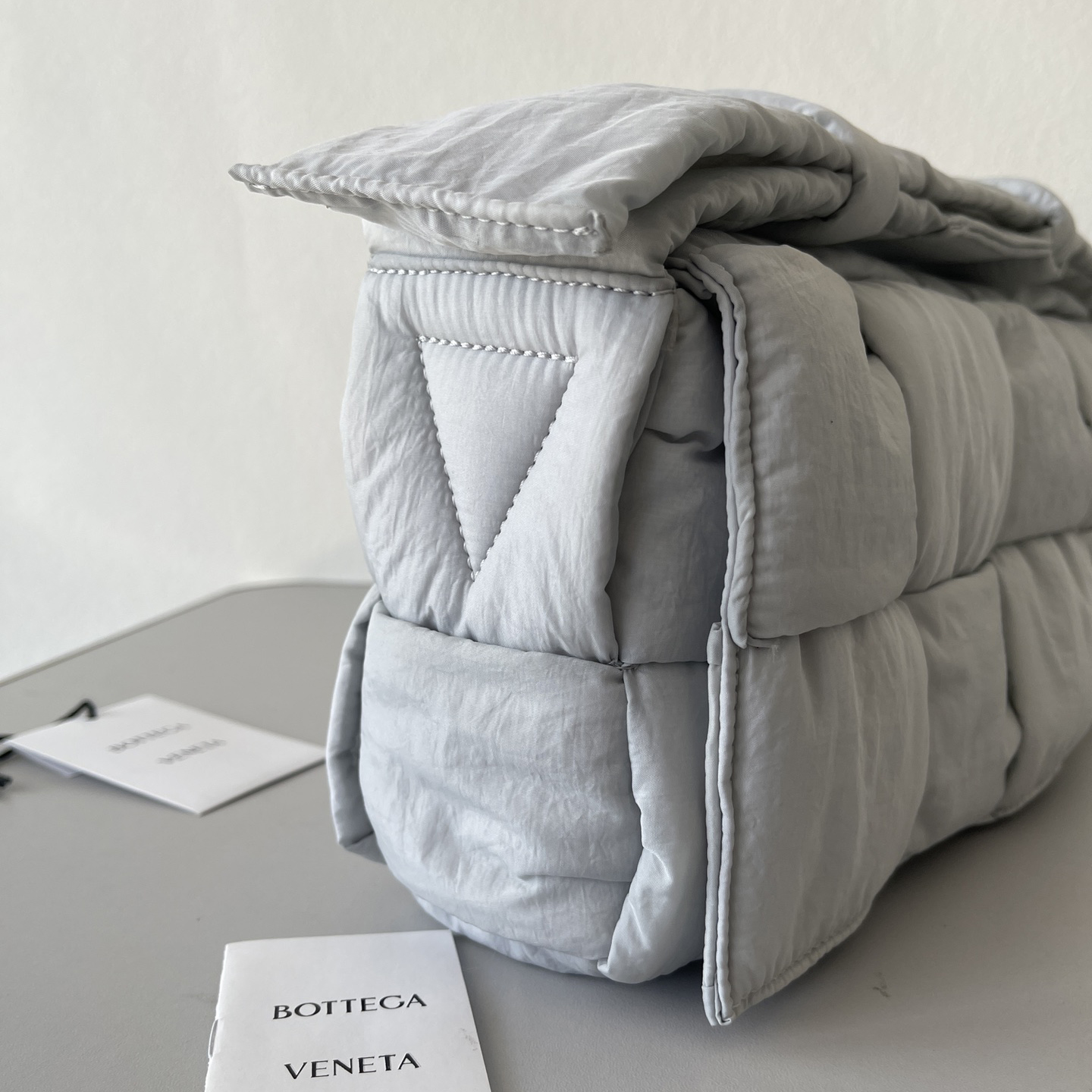 Bottega Veneta Padded Tech Cassette Padded Intreccio Nylon Cross-Body Bag(30-15-7.5cm) - DopestKickz