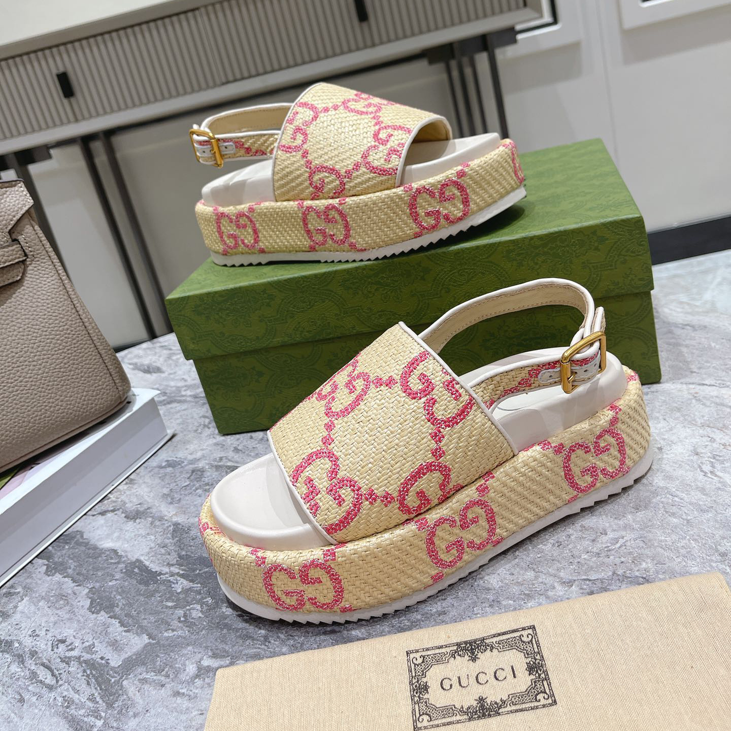 Gucci GG Platform Sandal - DopestKickz