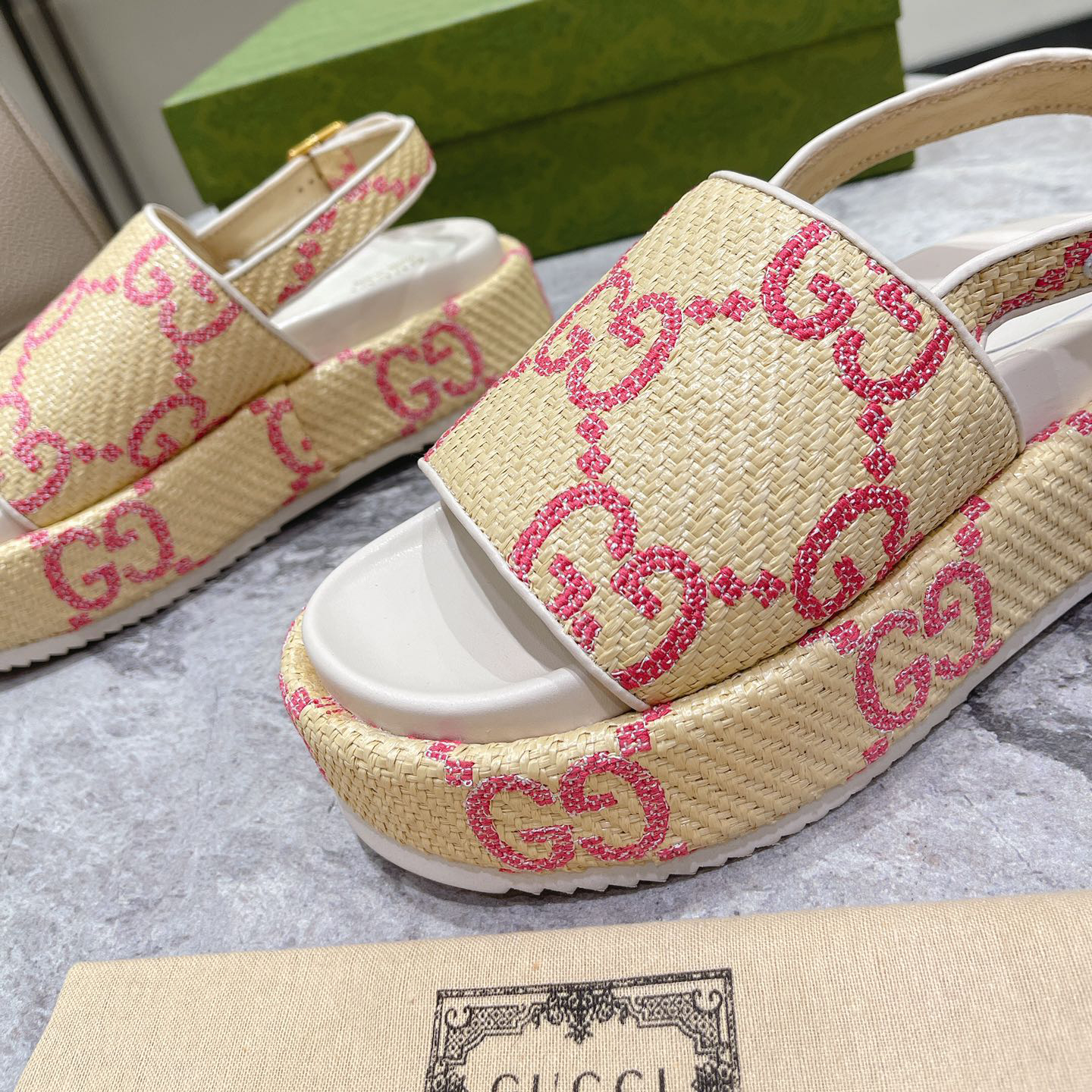 Gucci GG Platform Sandal - DopestKickz