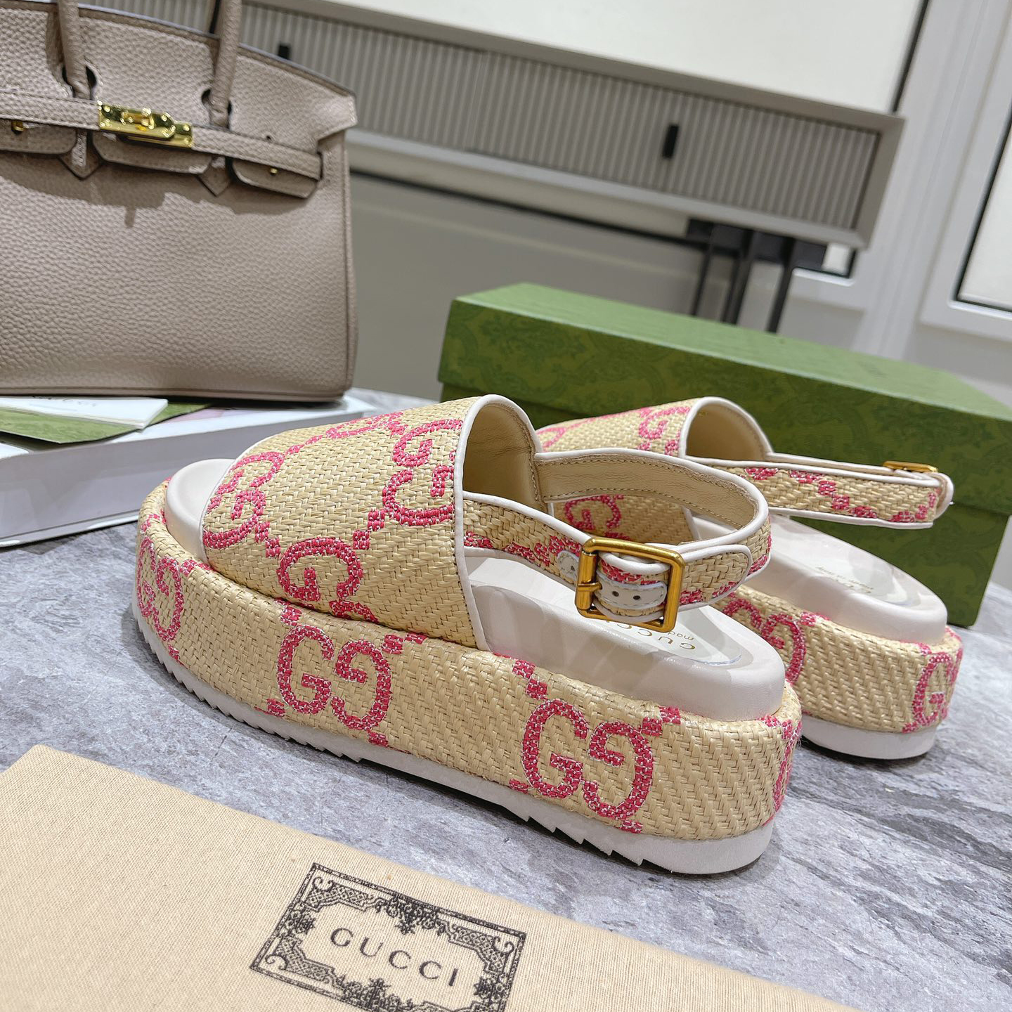 Gucci GG Platform Sandal - DopestKickz