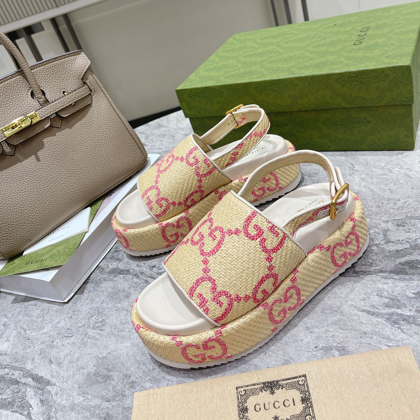 Gucci GG Platform Sandal - DopestKickz