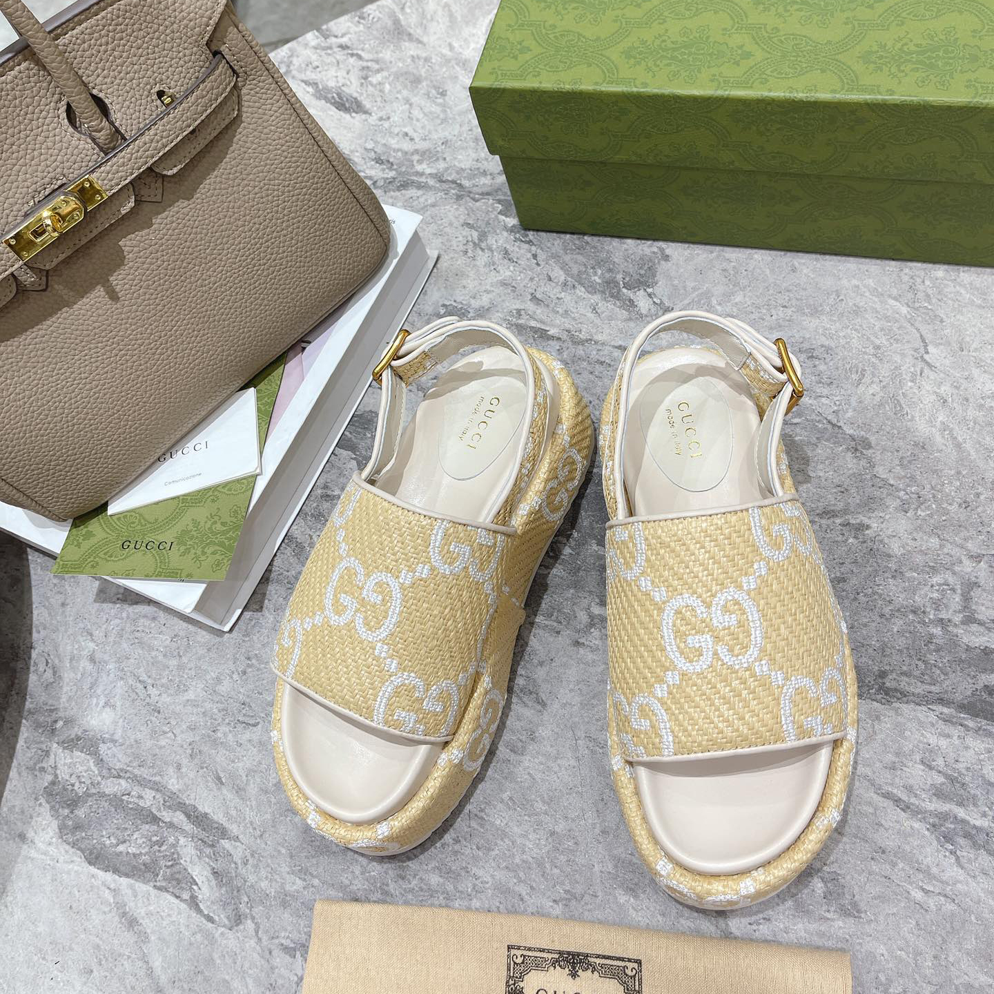 Gucci GG Platform Sandal - DopestKickz