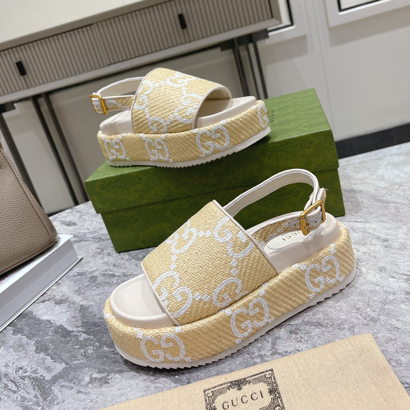 Gucci GG Platform Sandal - DopestKickz