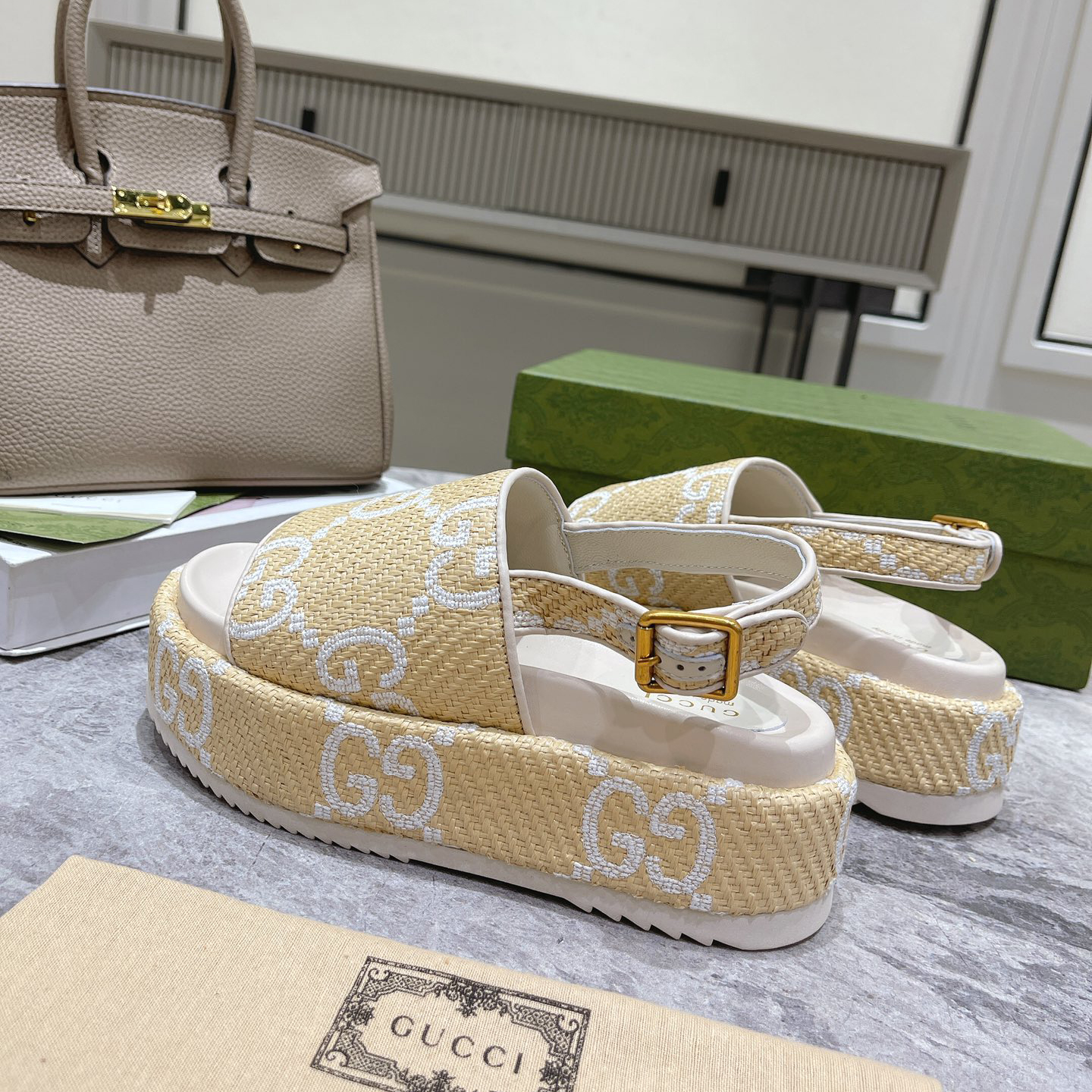 Gucci GG Platform Sandal - DopestKickz