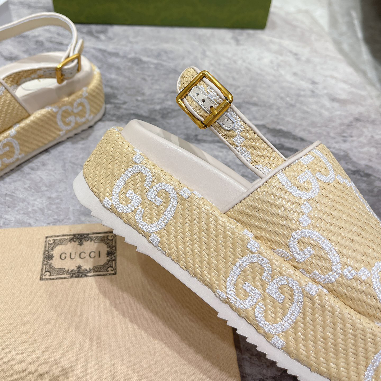 Gucci GG Platform Sandal - DopestKickz