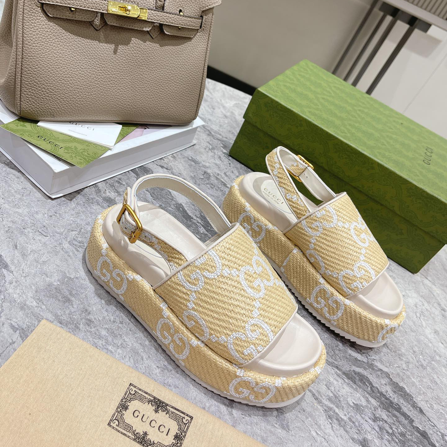 Gucci GG Platform Sandal - DopestKickz