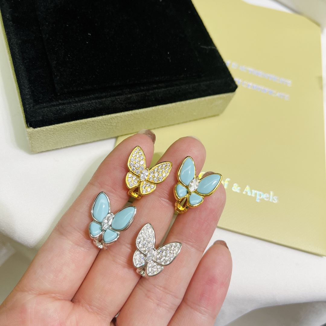 Van Cleef & Arpels Two Butterfly Earrings - DopestKickz