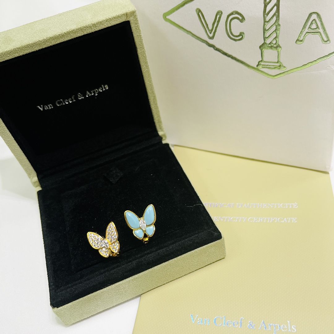 Van Cleef & Arpels Two Butterfly Earrings - DopestKickz