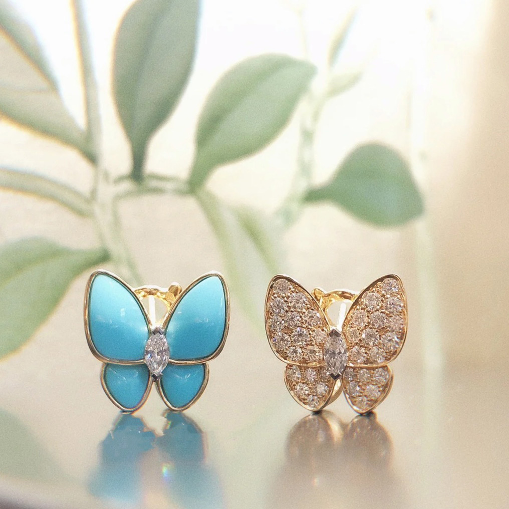 Van Cleef & Arpels Two Butterfly Earrings - DopestKickz