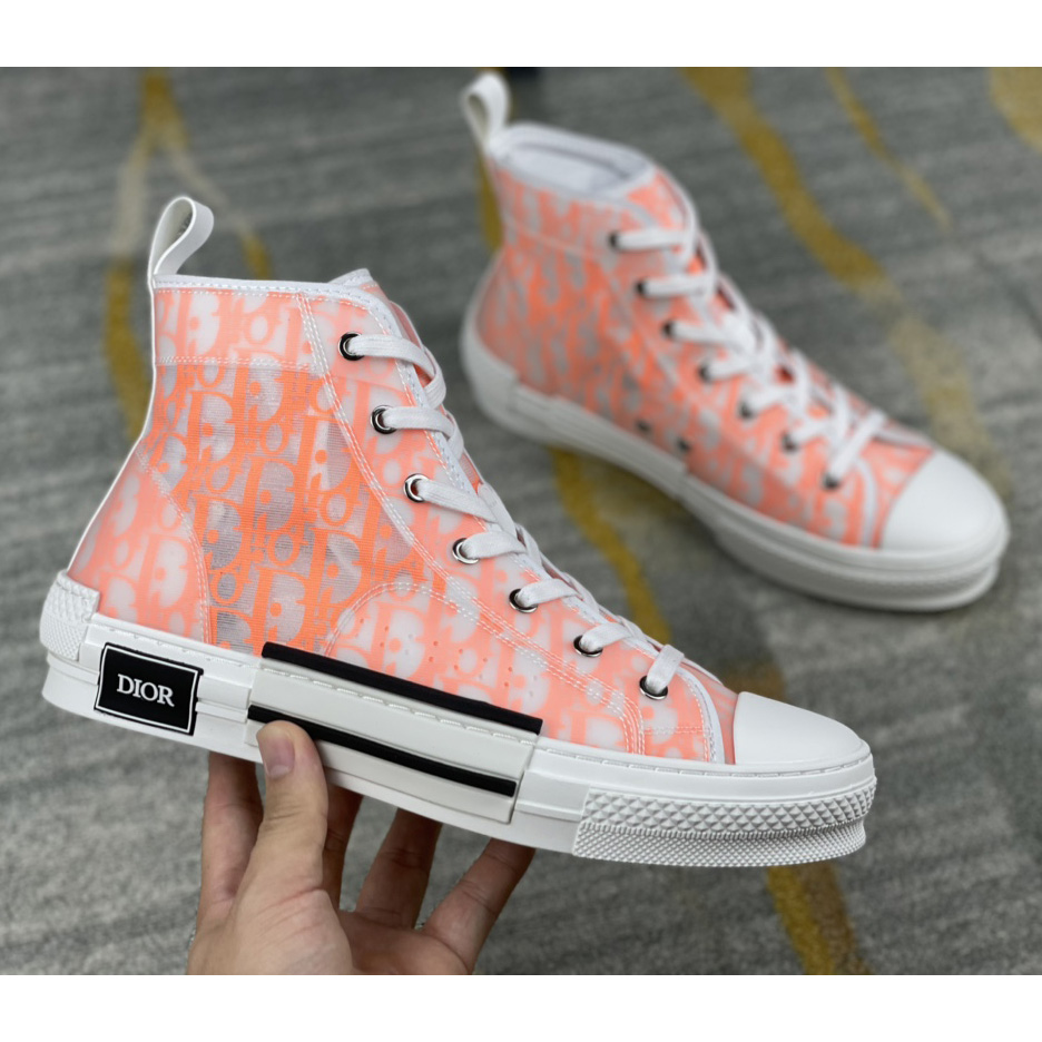 Dior B23 High'Dior Oblique-Orange' Sneakers - DopestKickz