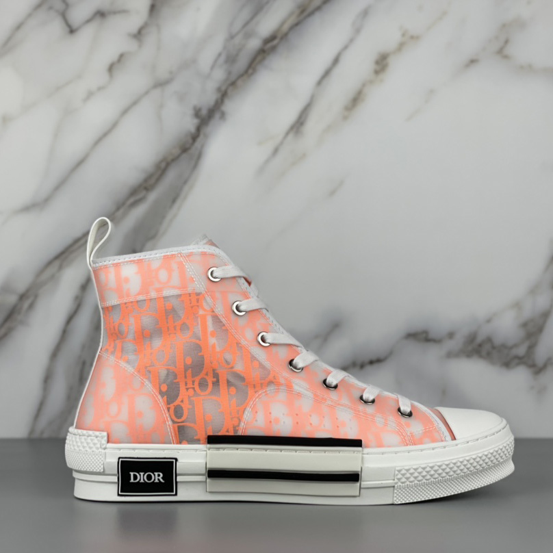 Dior B23 High'Dior Oblique-Orange' Sneakers - DopestKickz