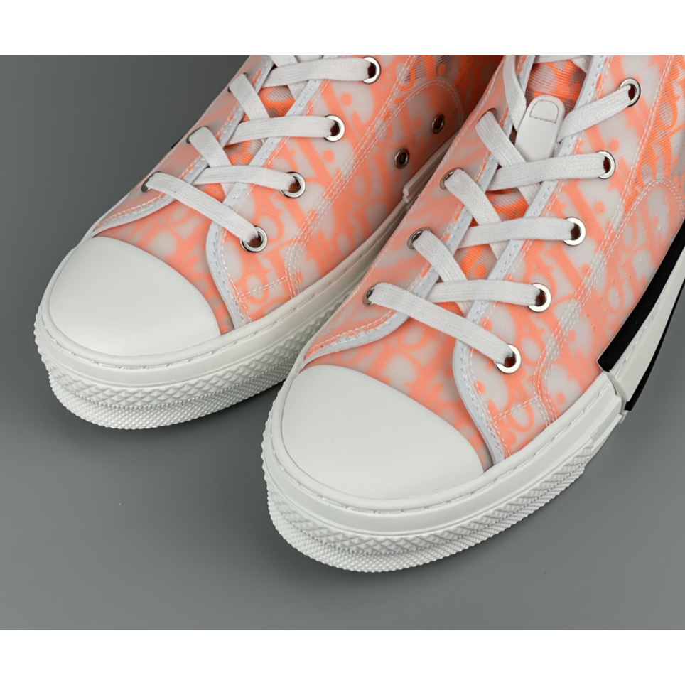 Dior B23 High'Dior Oblique-Orange' Sneakers - DopestKickz