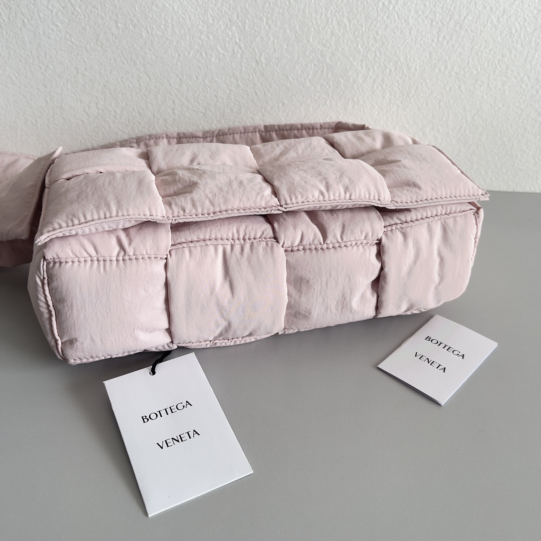Bottega Veneta Padded Tech Cassette Padded Intreccio Nylon Cross-Body Bag(30-15-7.5cm) - DopestKickz
