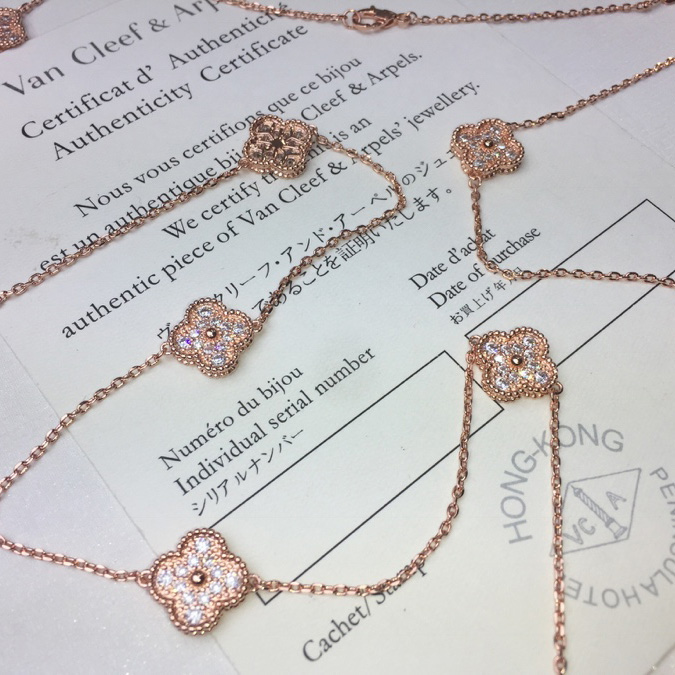 Van Cleef & Arpels Vintage Alhambra Necklace 10 Motifs - DopestKickz