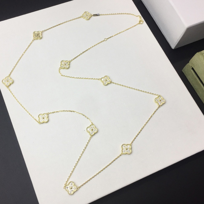 Van Cleef & Arpels Vintage Alhambra Necklace 10 Motifs - DopestKickz