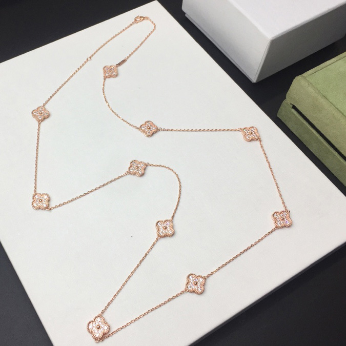 Van Cleef & Arpels Vintage Alhambra Necklace 10 Motifs - DopestKickz