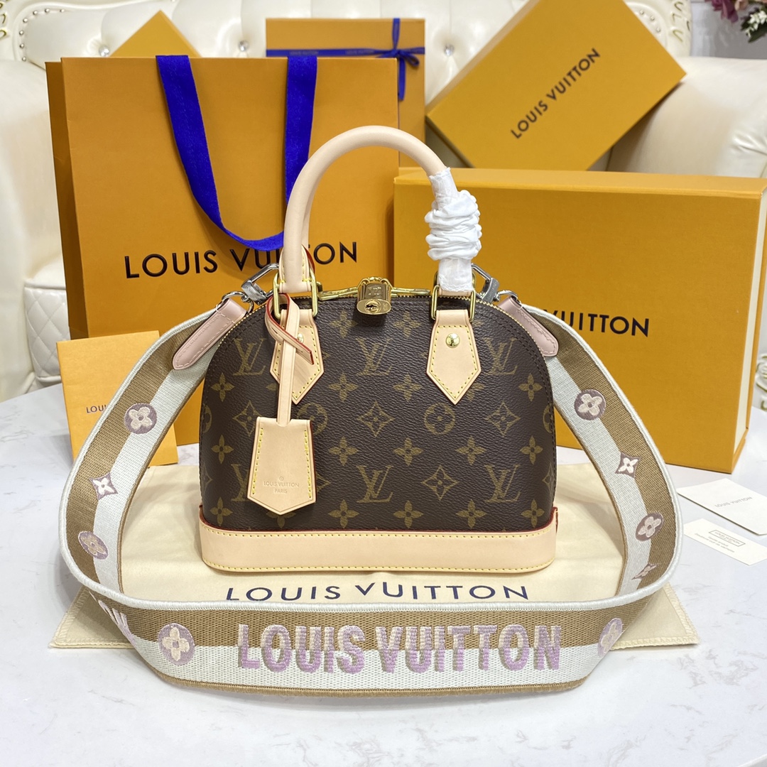 Louis Vuitton Alma BB Monogram Canvas Handbag (23.5-17.5-11.5cm)     M53152 - DopestKickz