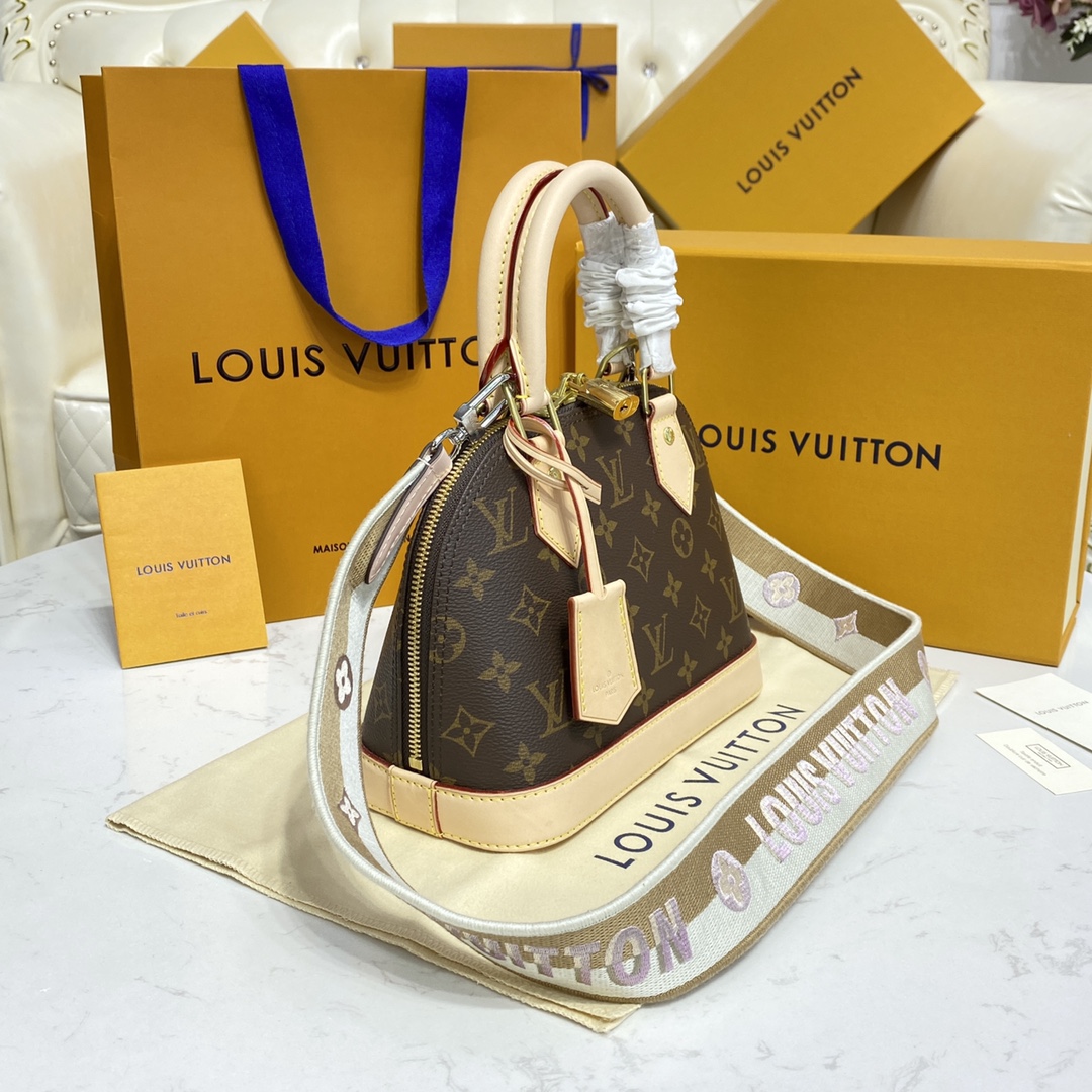 Louis Vuitton Alma BB Monogram Canvas Handbag (23.5-17.5-11.5cm)     M53152 - DopestKickz