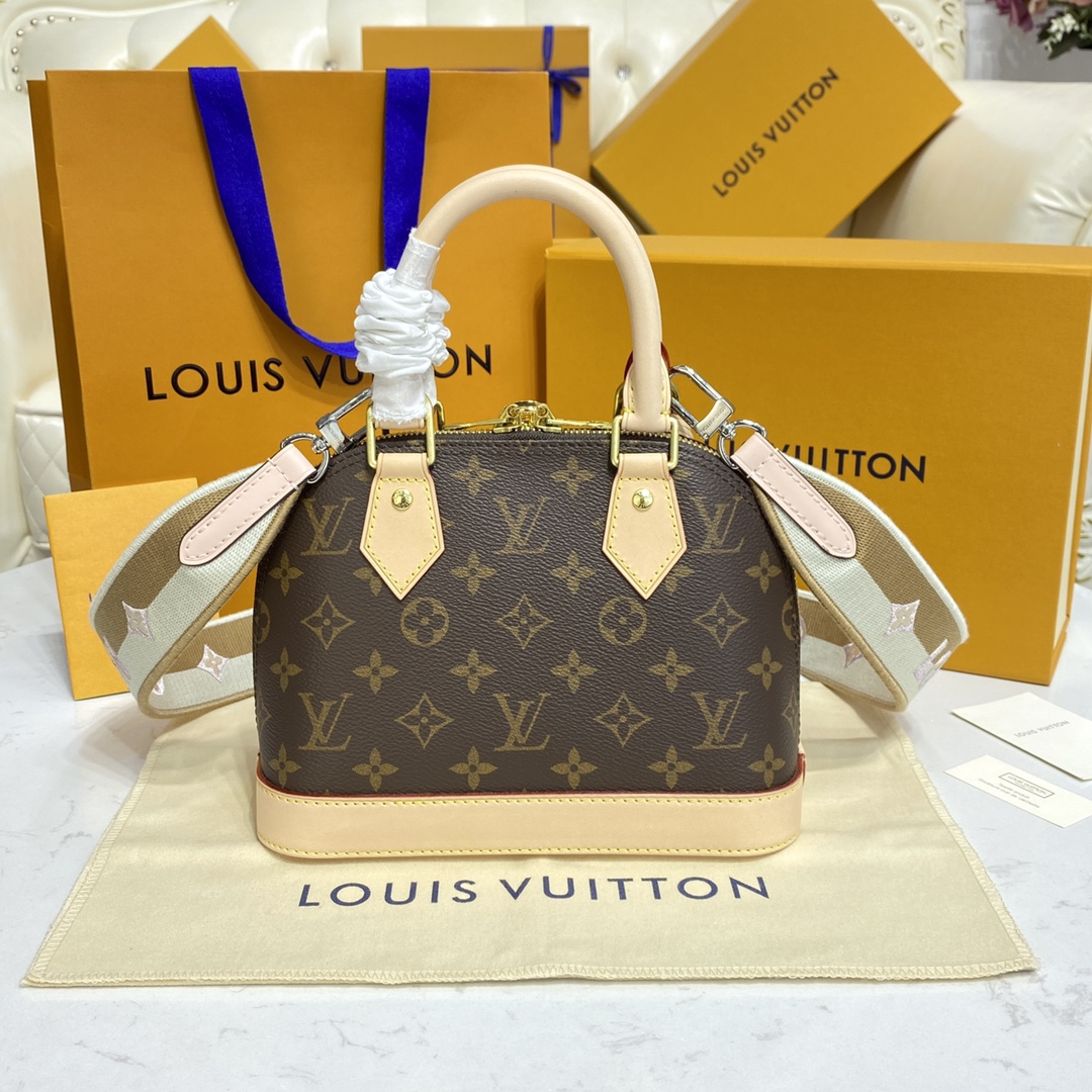 Louis Vuitton Alma BB Monogram Canvas Handbag (23.5-17.5-11.5cm)     M53152 - DopestKickz
