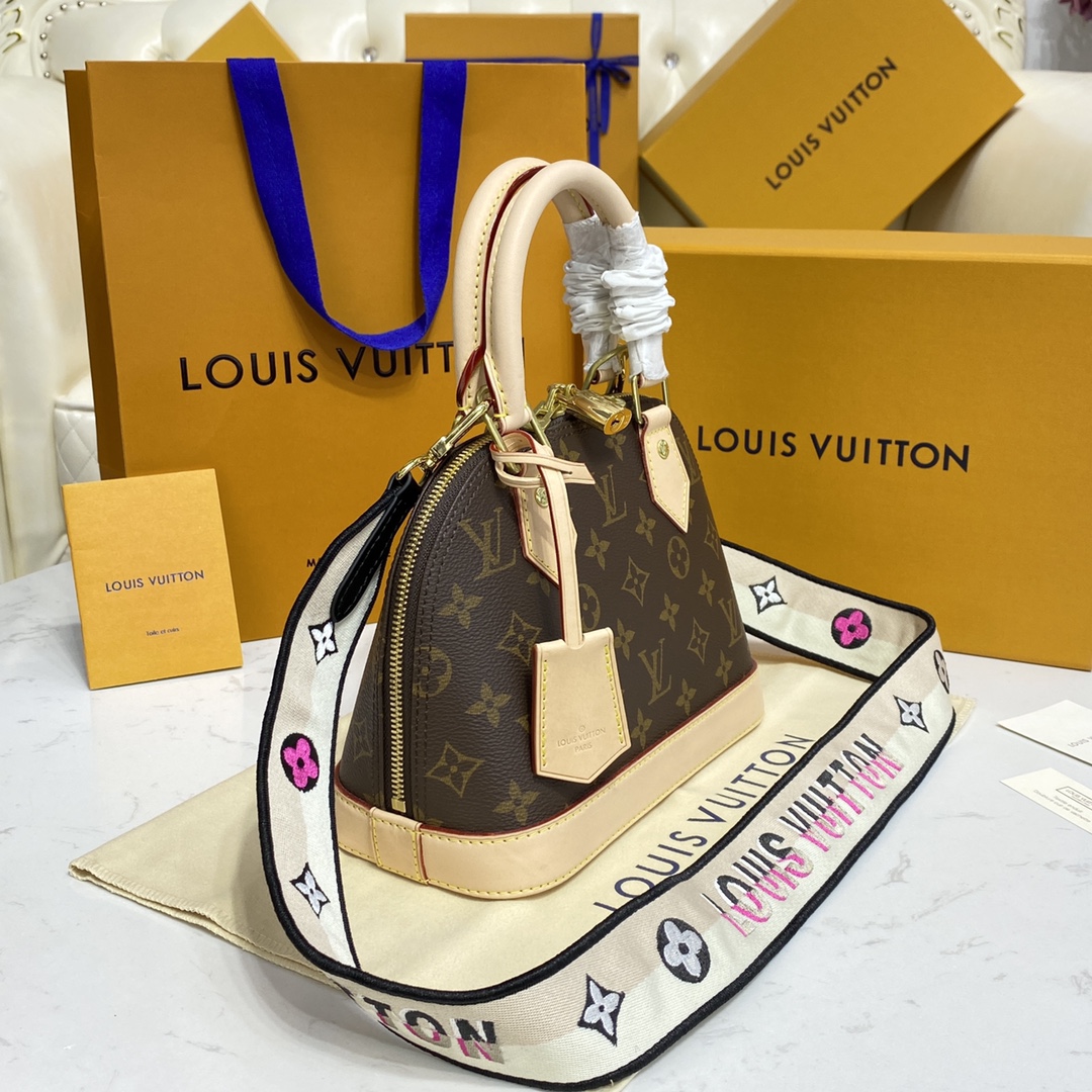 Louis Vuitton Alma BB Monogram Canvas Handbag (23.5-17.5-11.5cm)     M53152 - DopestKickz