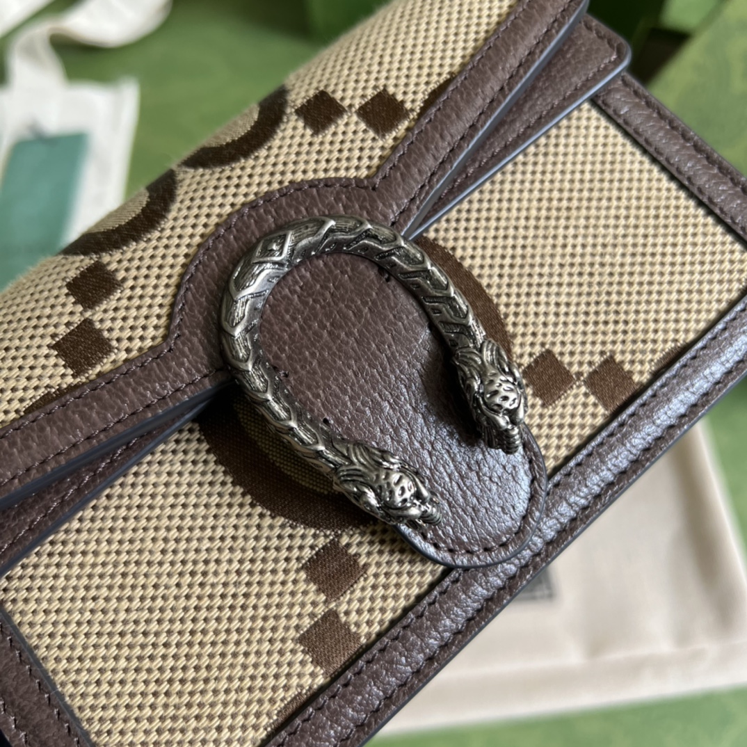 Gucci Dionysus Jumbo GG Super Mini Bag(16.5-10-4cm) - DopestKickz