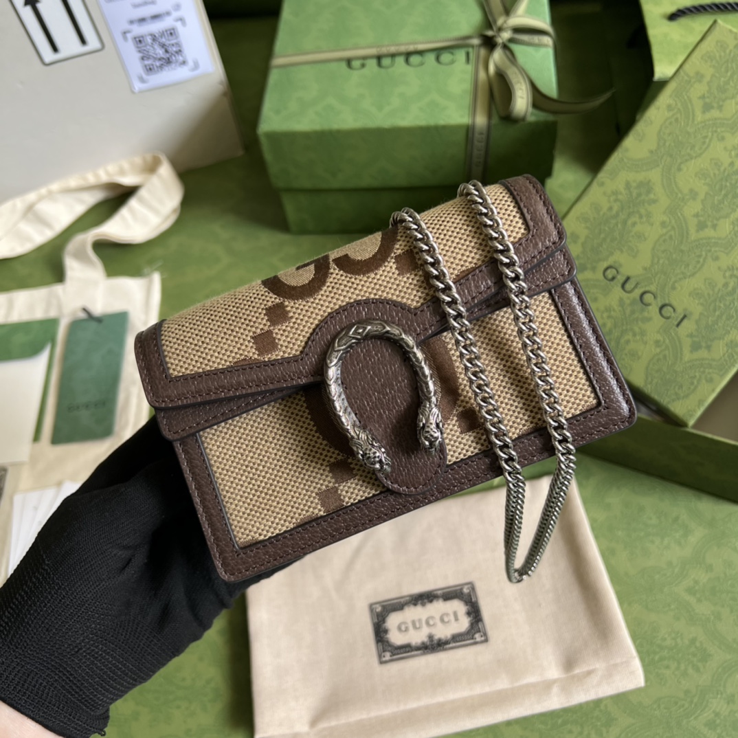 Gucci Dionysus Jumbo GG Super Mini Bag(16.5-10-4cm) - DopestKickz