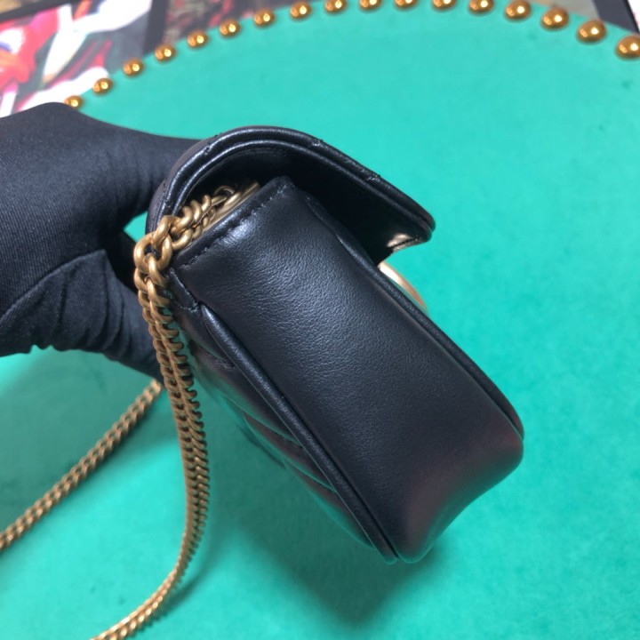Gucci GG Marmont Matelassé Lather Super Mini Bag(16.5-10.2-5.1cm) - DopestKickz