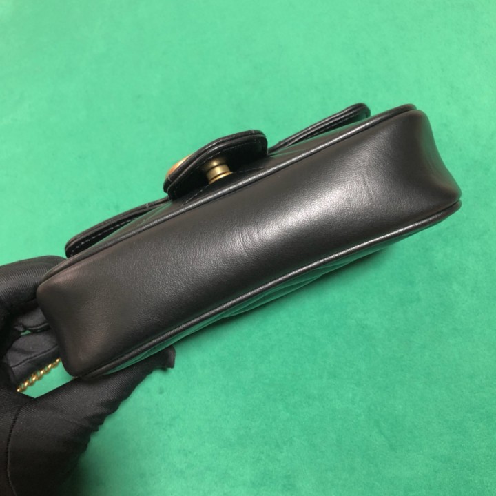 Gucci GG Marmont Matelassé Lather Super Mini Bag(16.5-10.2-5.1cm) - DopestKickz