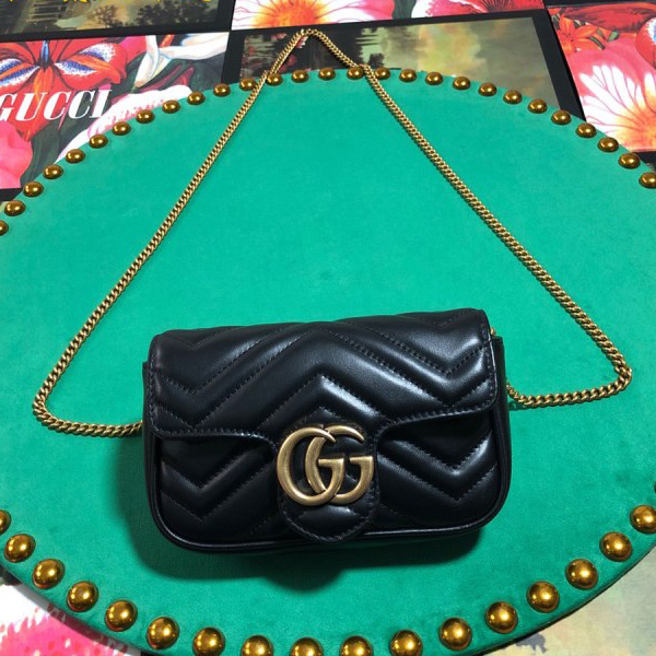 Gucci GG Marmont Matelassé Lather Super Mini Bag(16.5-10.2-5.1cm) - DopestKickz